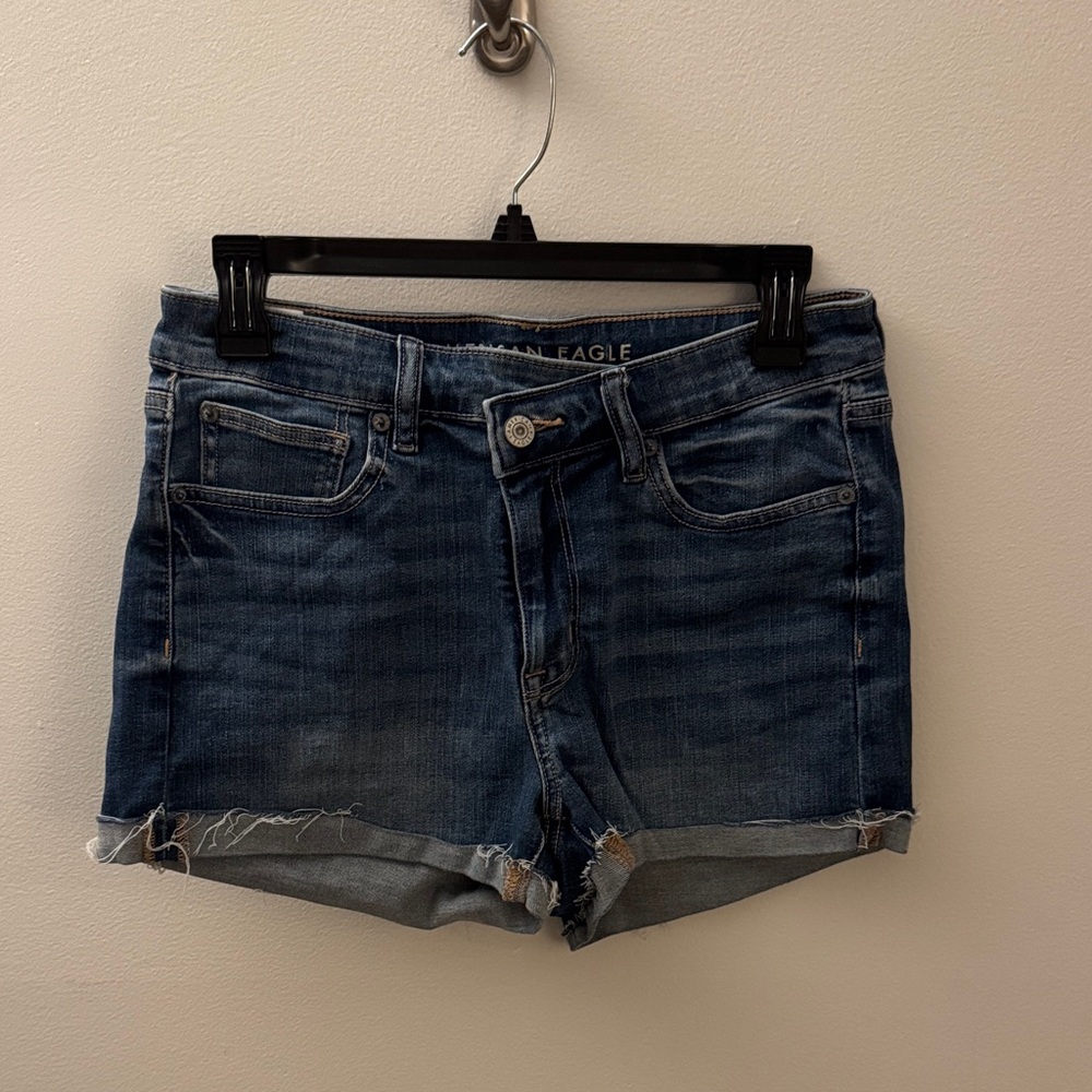 American Eagle Outfitters Women's Dark Blue Jean Shorts